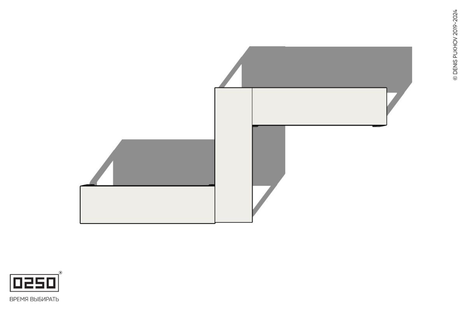 Уличная Бетонная Z-образная прямоугольная скамейка на ножках производство 0250, module