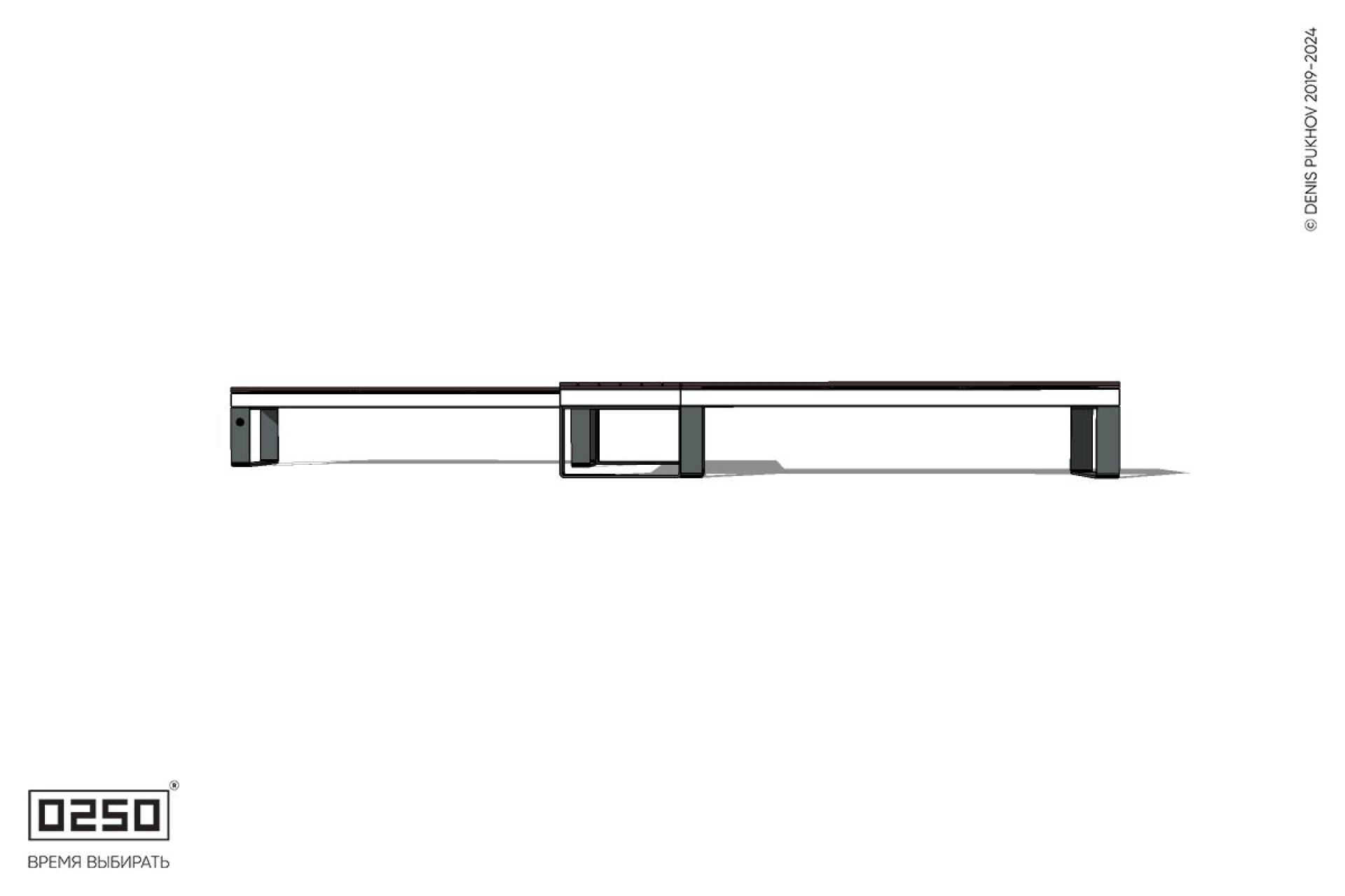 Уличная Z-образная прямоугольная скамейка на ножках производство 0250