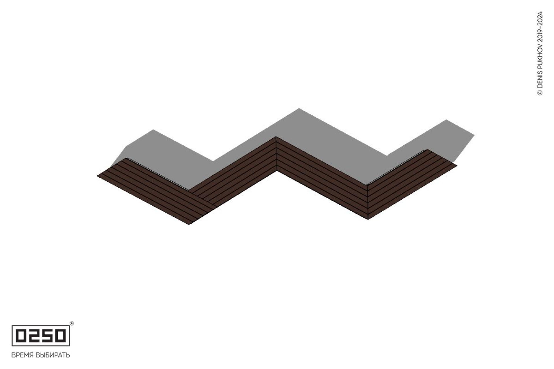 Уличная Зигзагообразная трапецеидальная длинная четырехпролетная скамейка на блоке производство 0250, module