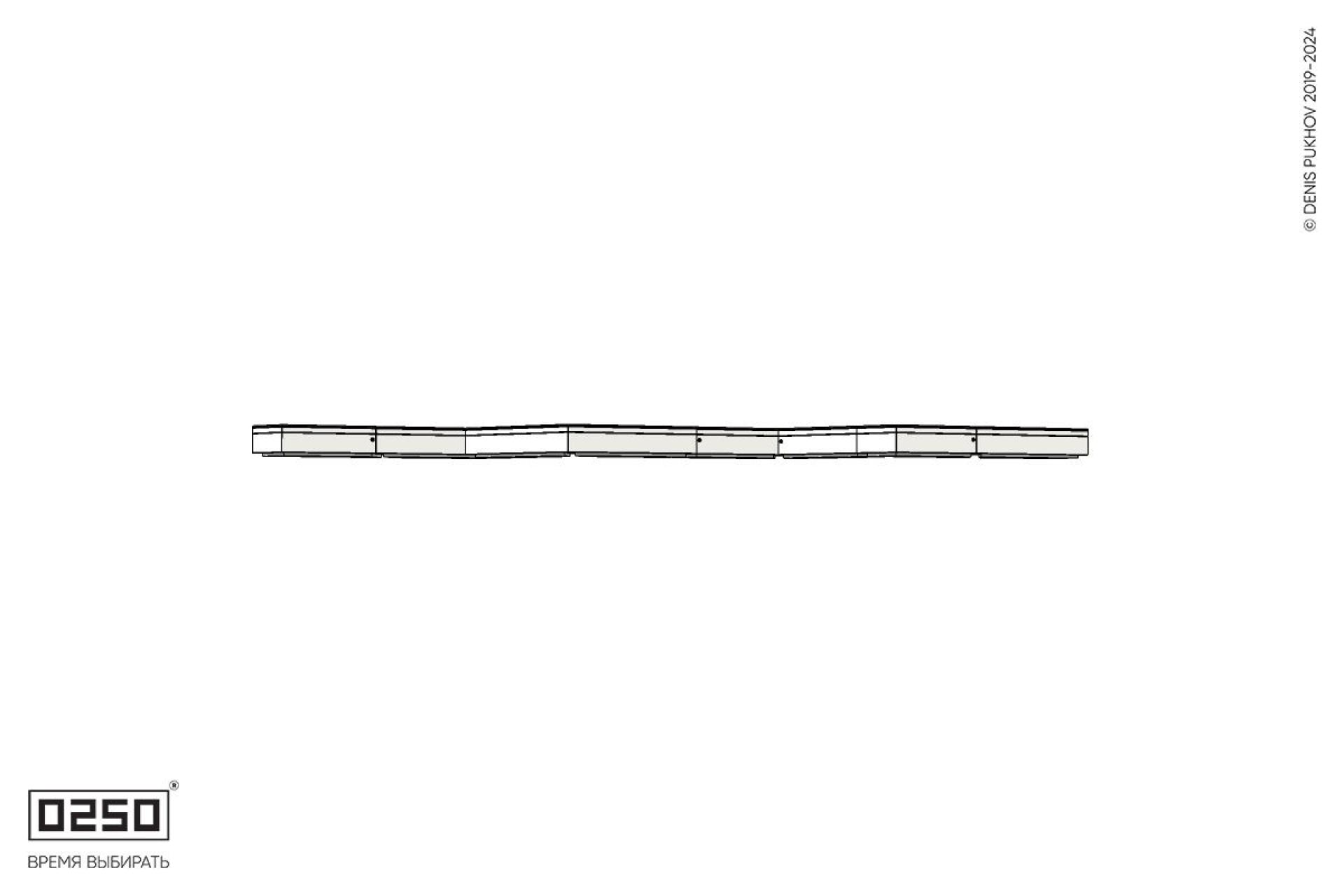 Уличная Зигзагообразная трапецеидальная пятипролетная  длинная скамейка на блоке производство 0250