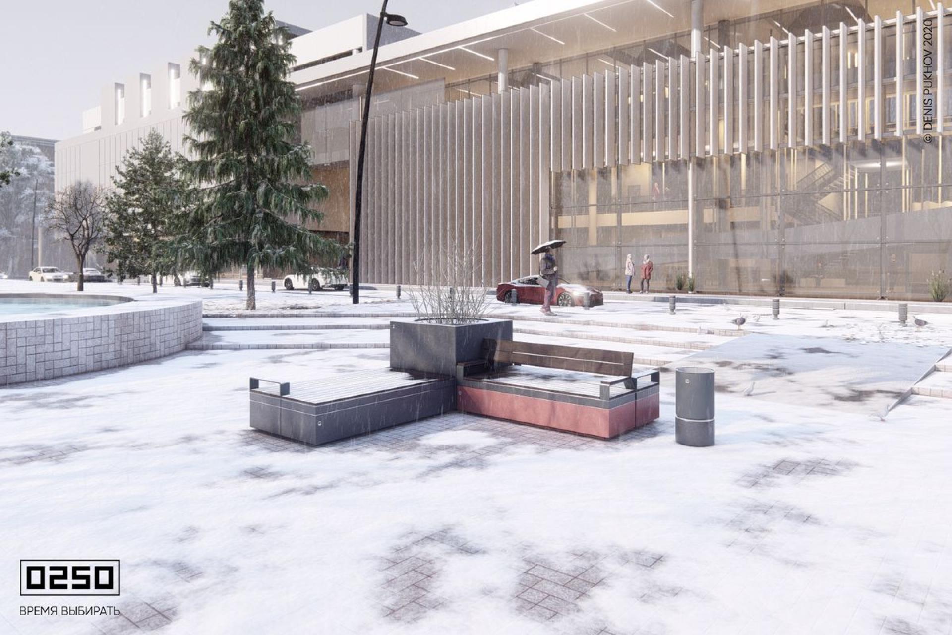 Модульная скамейка прямоугольная, Сборка Простейшая 4