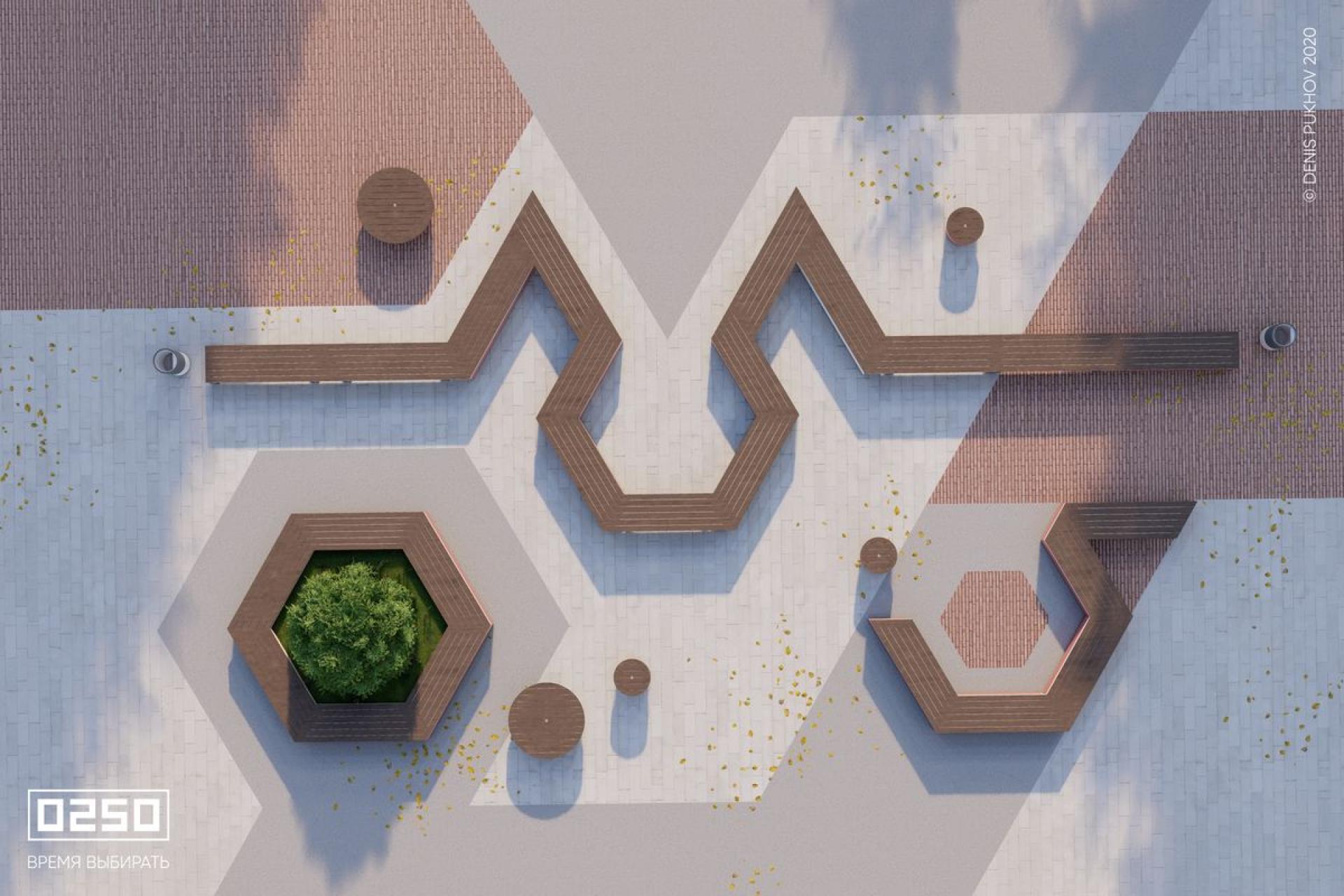 Модульный сквер Уголки, Сборка уголки