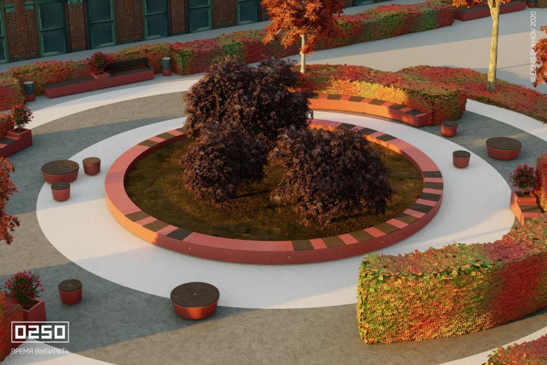 Модульный сквер Часы, Сборка Часы