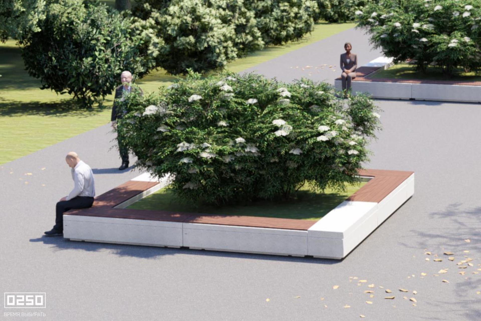 Цветник квадратный большой, Цветник квадратный большой