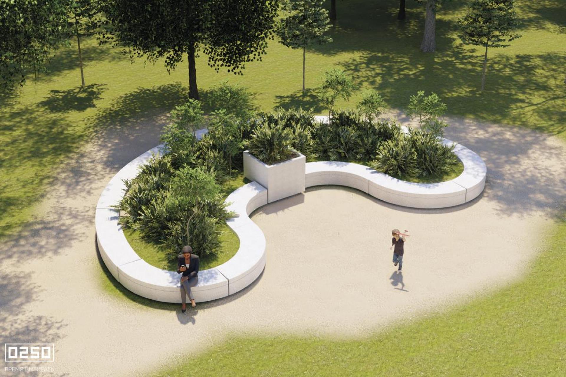 Цветник радиальный , Цветник радиальный 