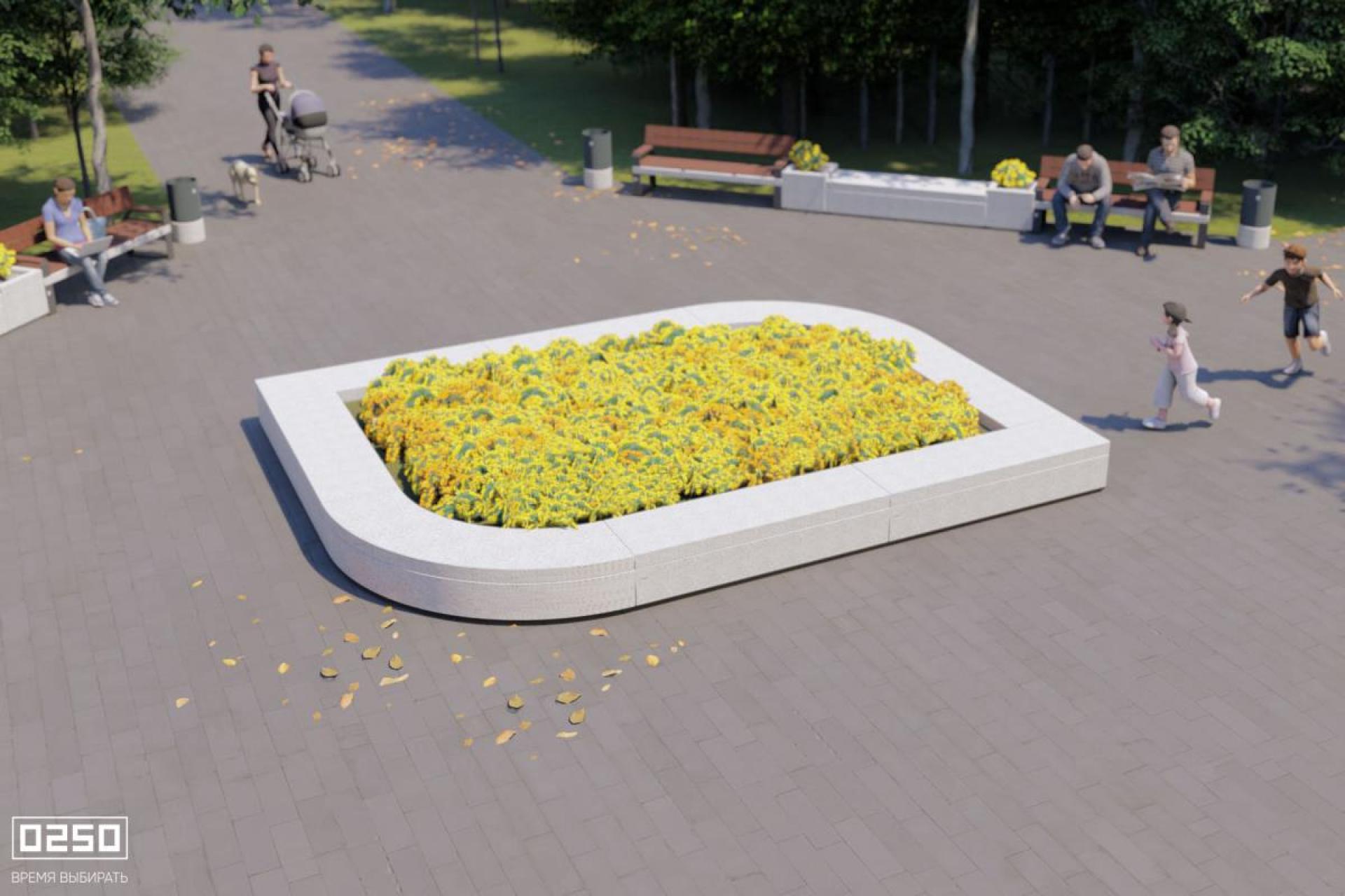 Цветник бетонный листообразный от 0250, Цветник  Листообразный