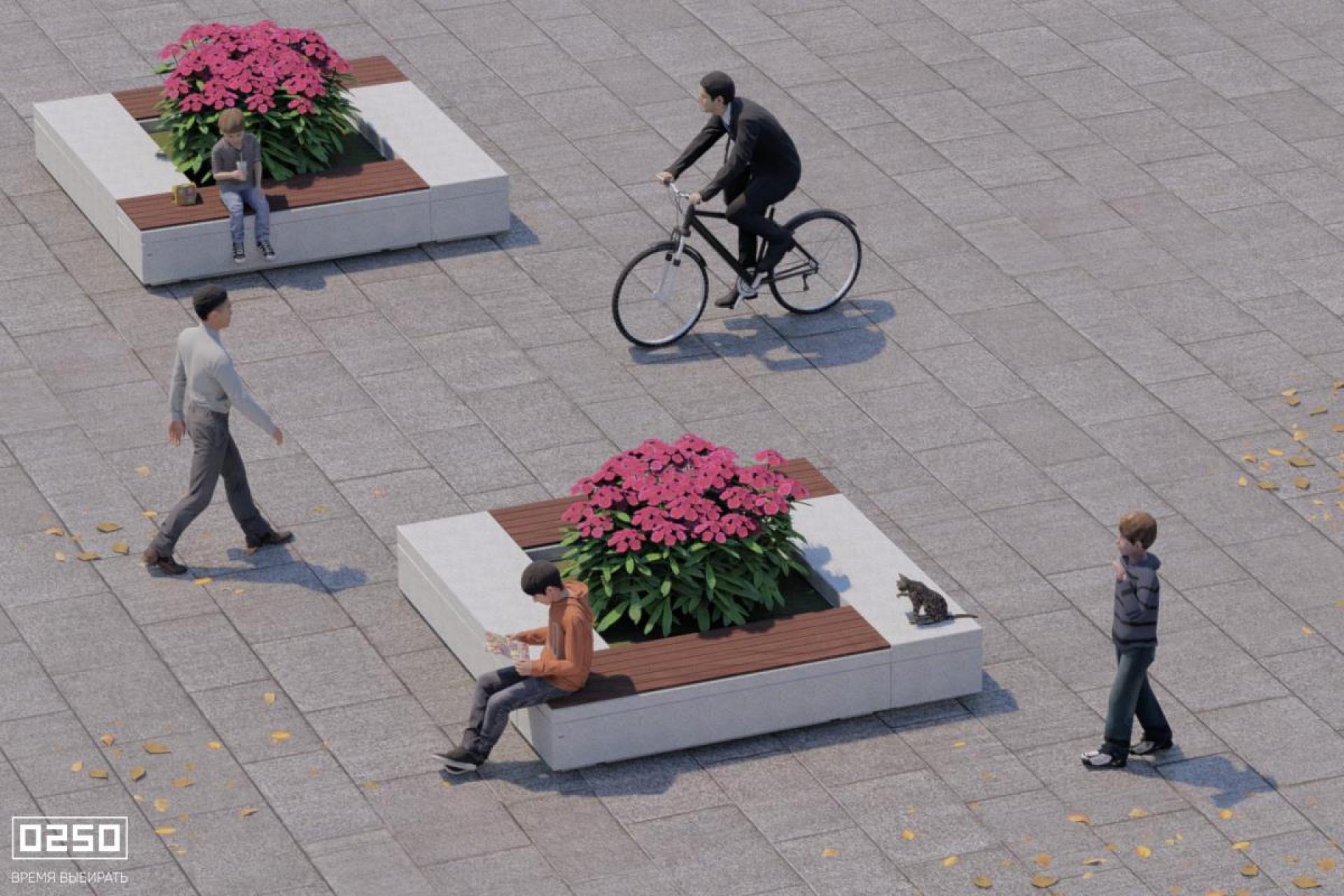 Цветник квадратный малый, Цветник квадратный малый