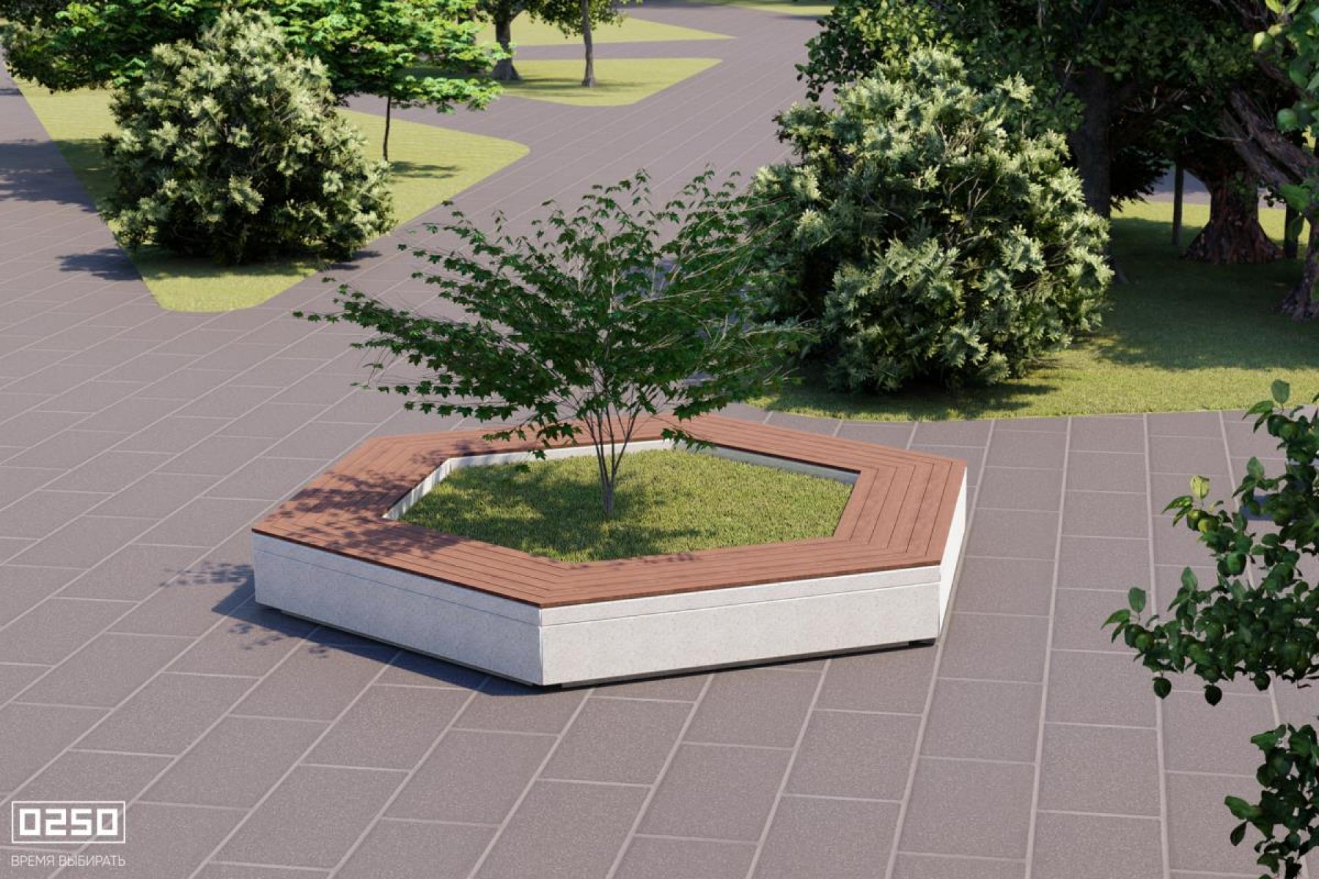 Цветник гексагон призма шестиугольник, Цветник Гексагон