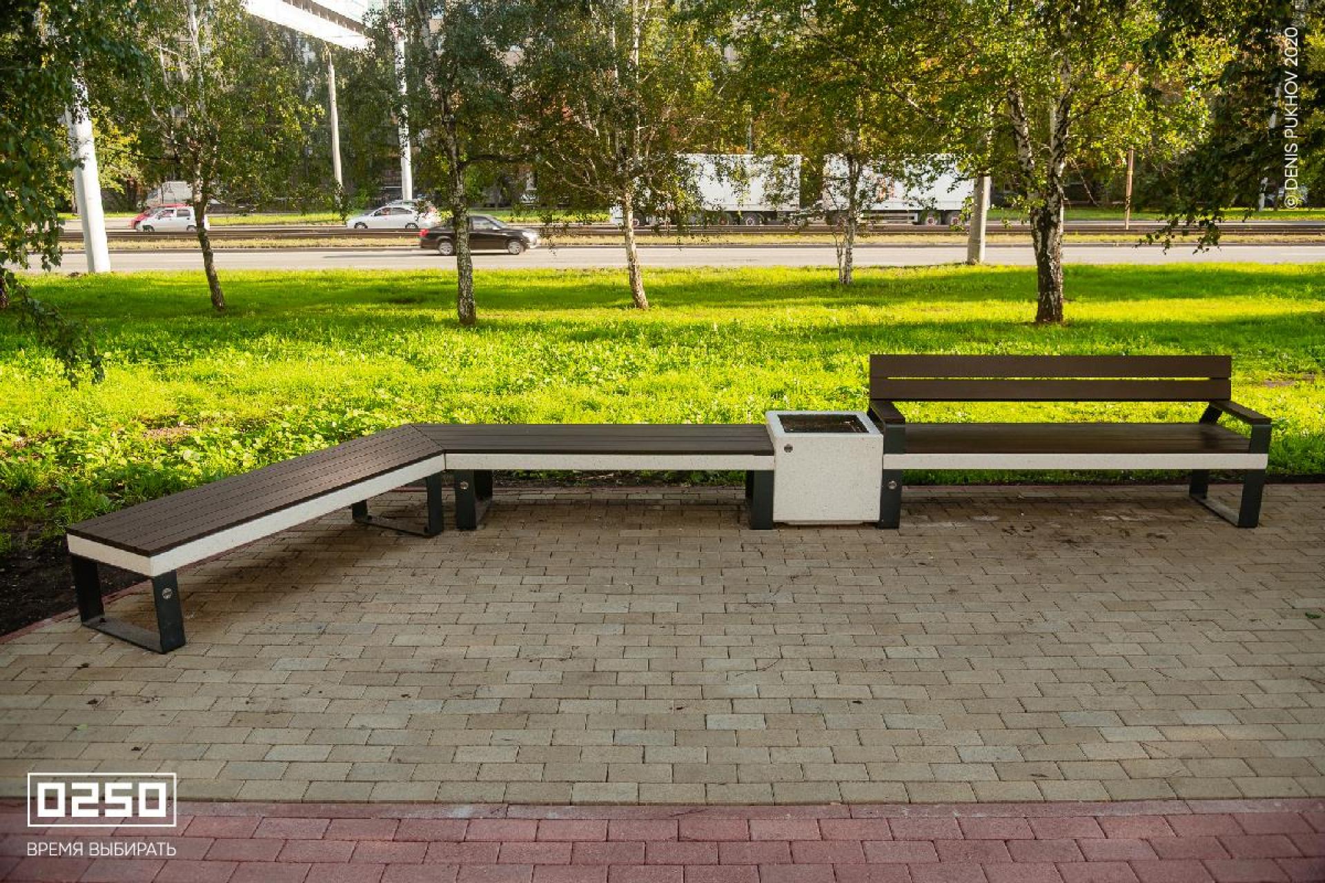 Скамейка левоугловая на ножках Скамейка левоугловая на ножках