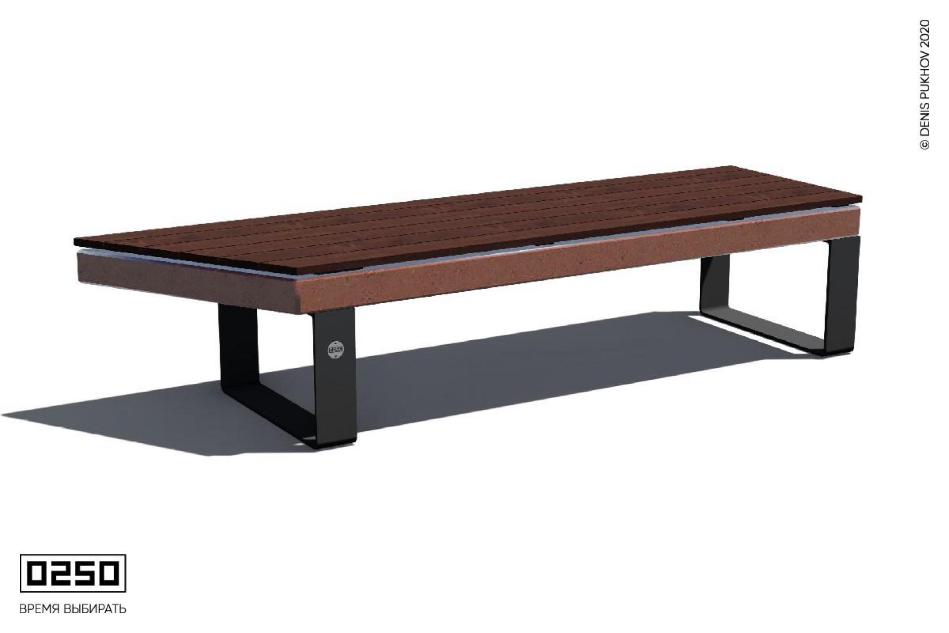 Скамейка угловая на ножках в виде левой трапеции Рыжий кортен СМЛ.РК.НГ1.ТБ Скамейка угловая на ножках в виде левой трапеции Рыжий кортен СМЛ.РК.НГ1.ТБ