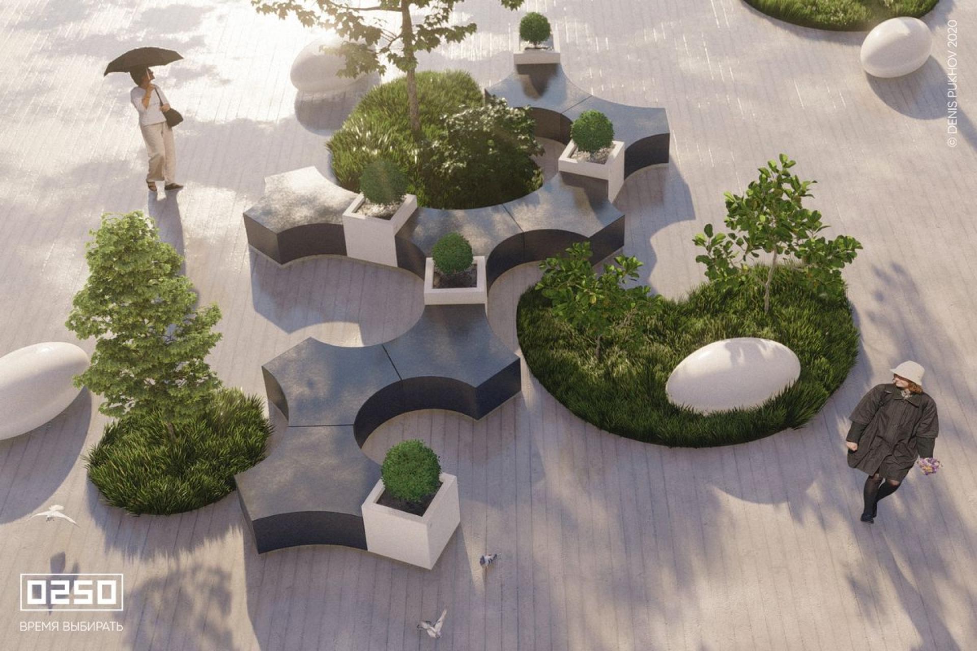 Скамеечный соединительный модуль Трилистник