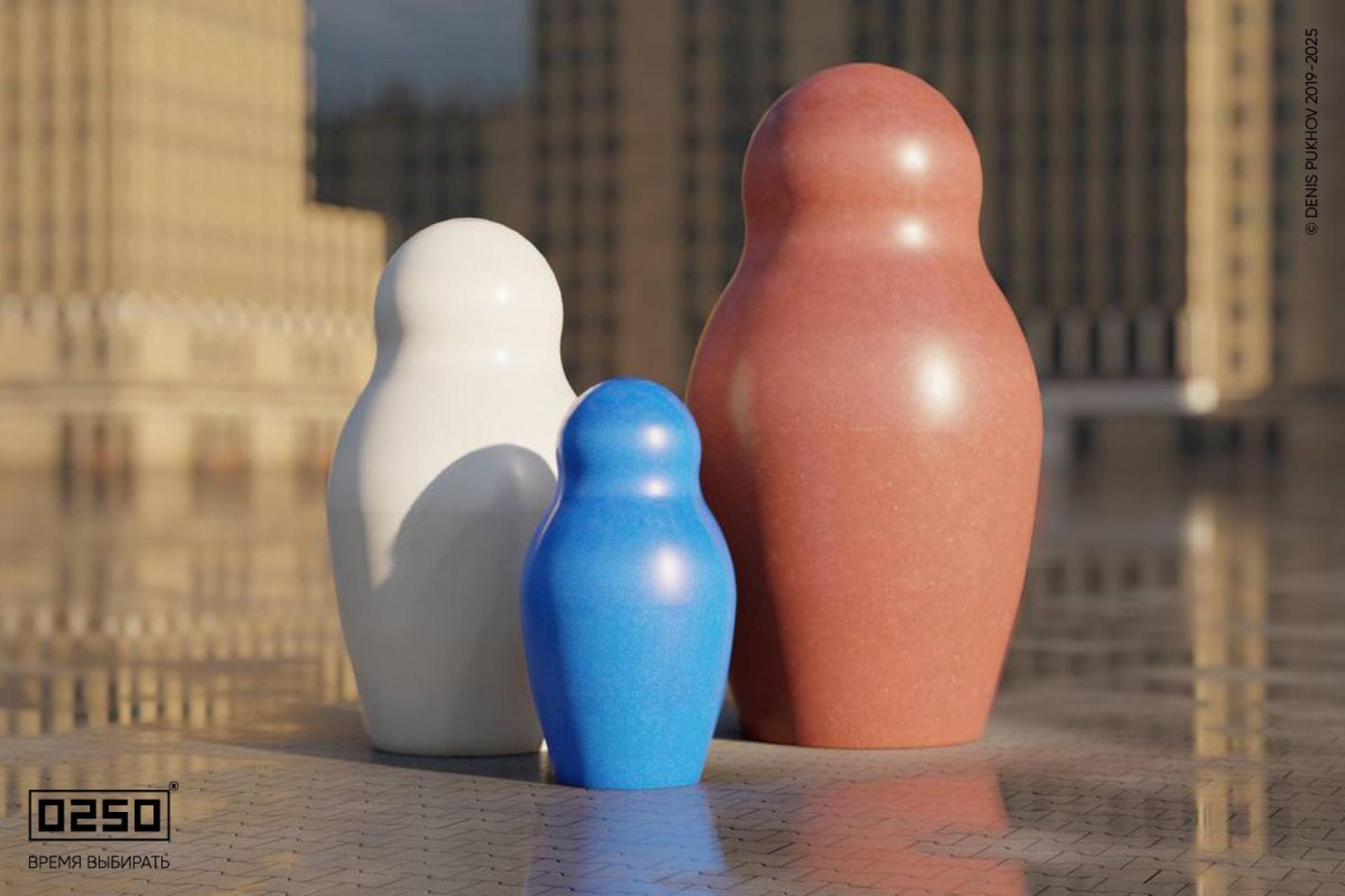 Арт-объект Матрешки Арт-объект для улицы, арт-объект из бетона, матрешка из бетона, Арт-объект Матрешки