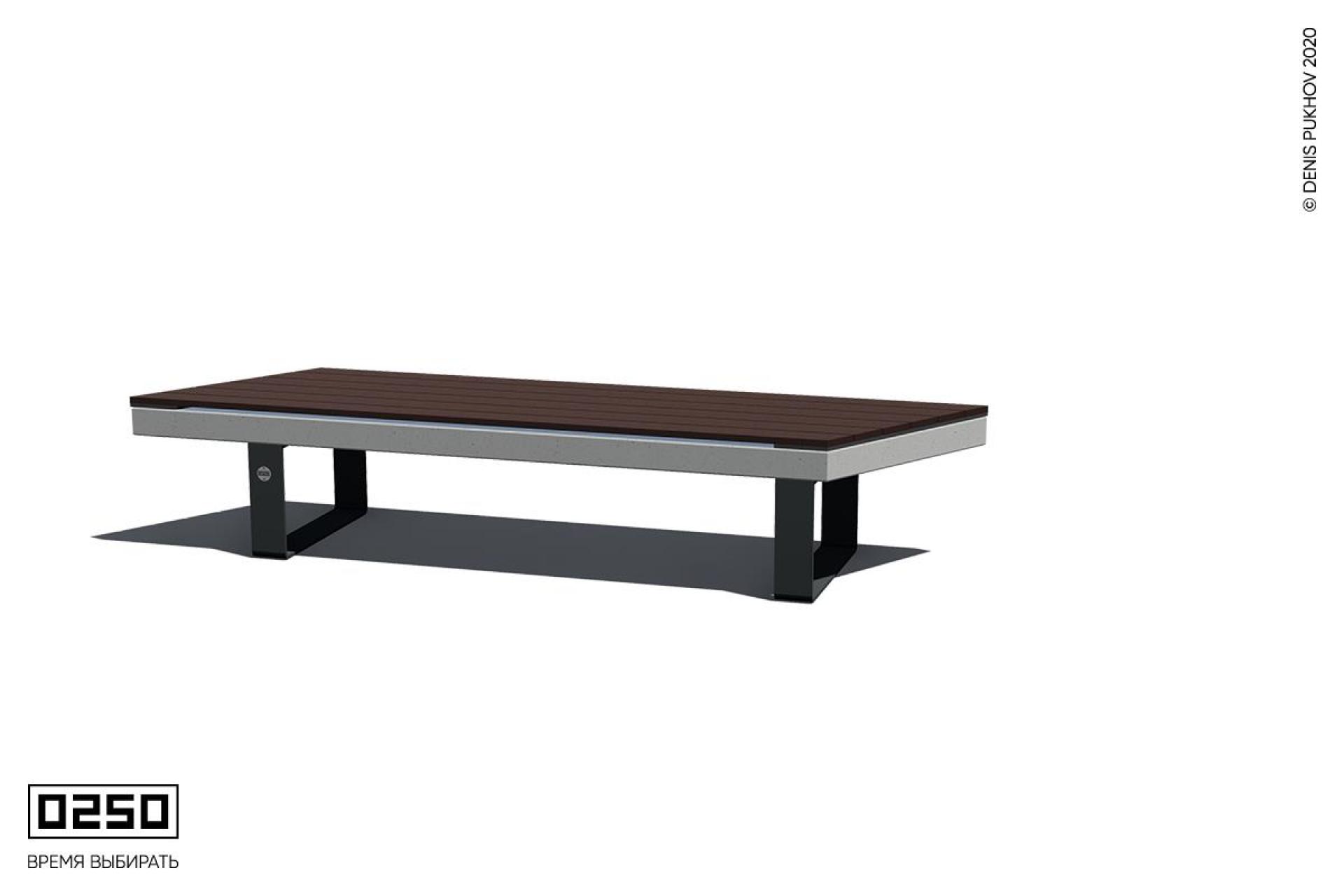 Парковая скамейка на ножках в виде право-угольного параллелограмма Белый кварц СПП.БК.НГ1.ТБ Парковая скамейка на ножках в виде право-угольного параллелограмма Белый кварц СПП.БК.НГ1.ТБ