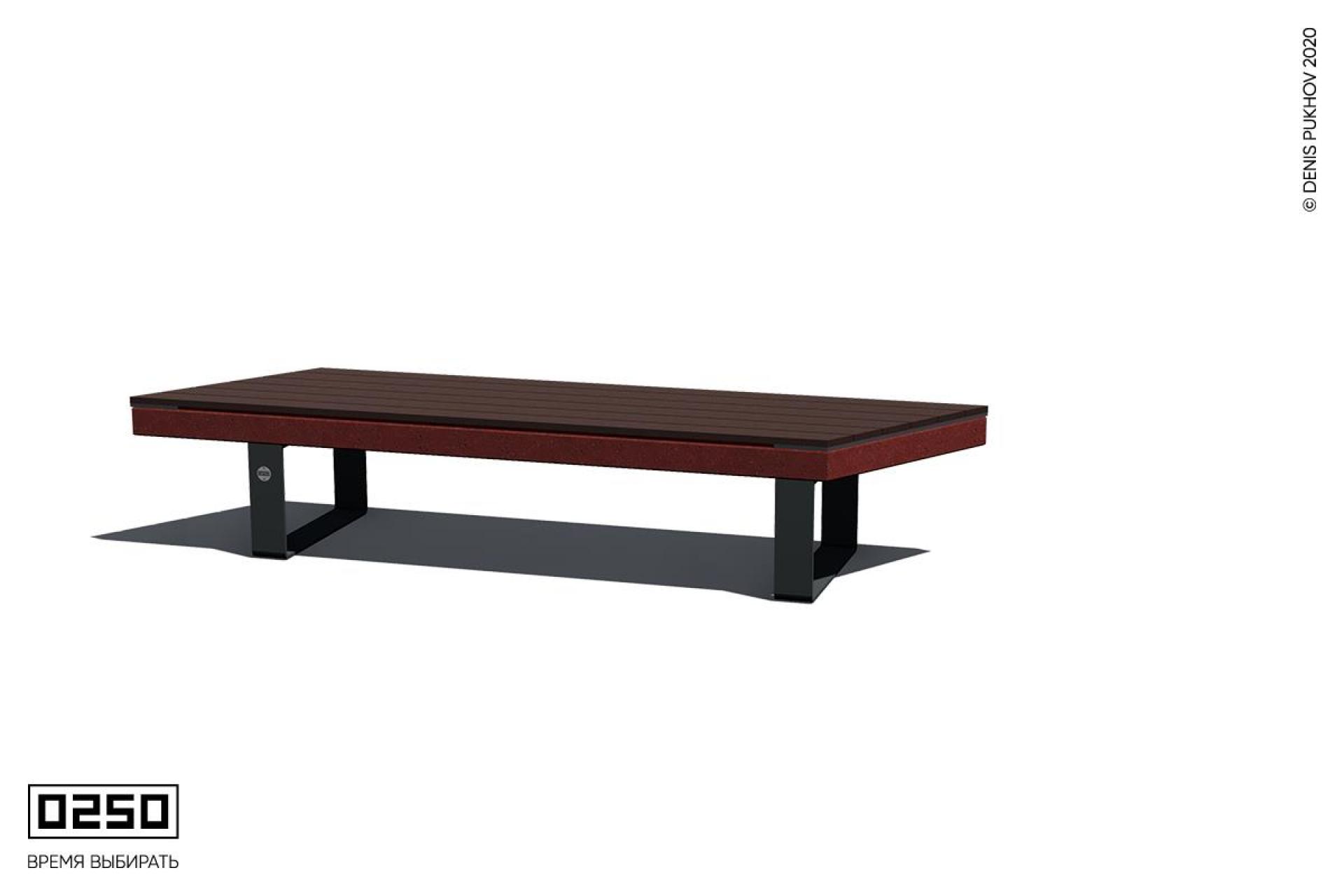 Парковая скамейка на ножках в виде право-угольного параллелограмма Красный марс СПП.КМ.НГ1.ТБ Парковая скамейка на ножках в виде право-угольного параллелограмма Красный марс СПП.КМ.НГ1.ТБ