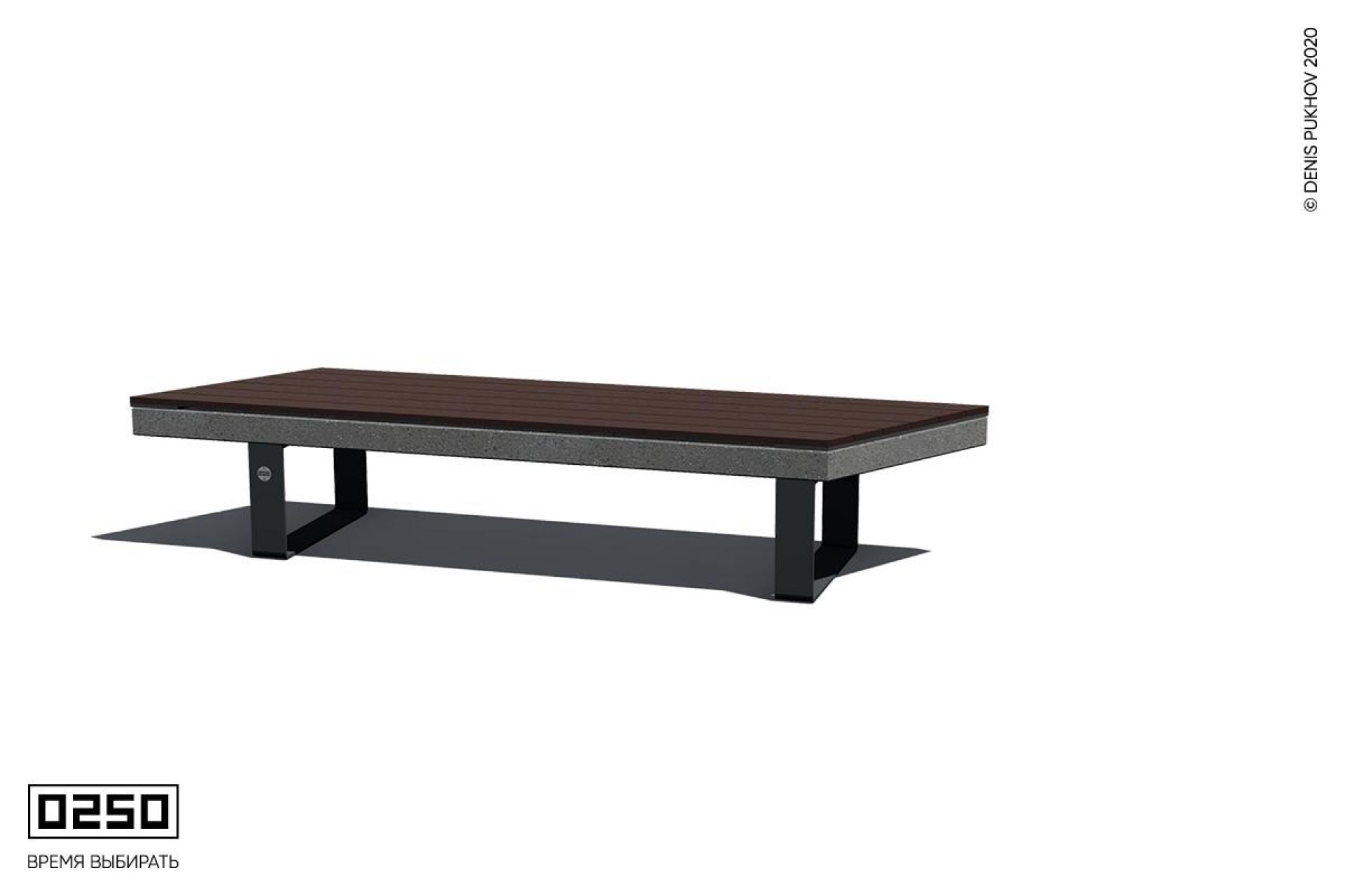 Парковая скамейка на ножках в виде право-угольного параллелограмма Лунный кратер СПП.ЛК.НГ1.ТБ Парковая скамейка на ножках в виде право-угольного параллелограмма Лунный кратер СПП.ЛК.НГ1.ТБ