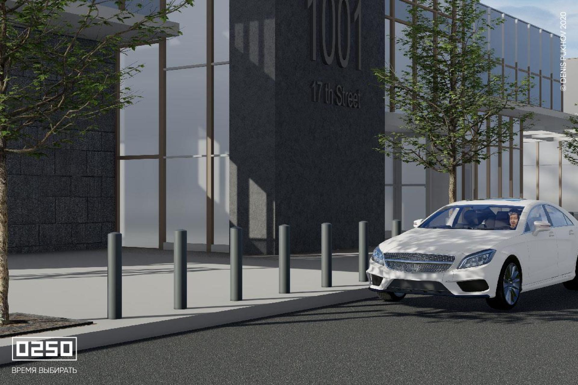 Парковочный столб 150 рендер