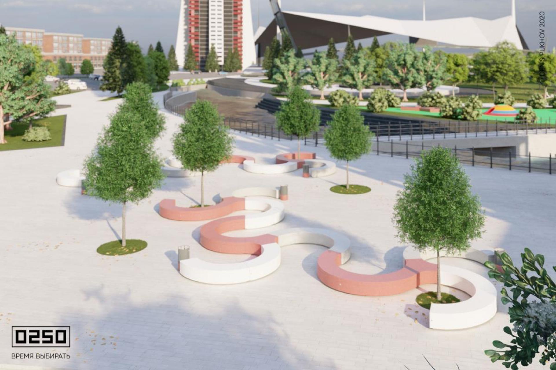 Модульный сквер Кружева, Сборка Кружево