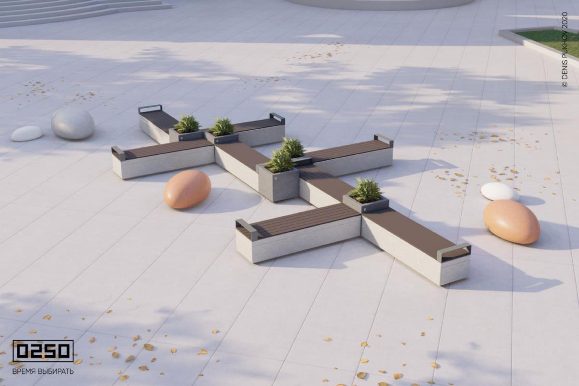 Модульный сквер Крест на крест, Сборка Крест на крест