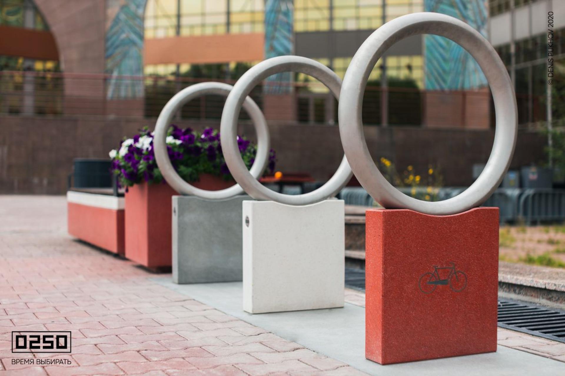 Велопарковка "Конкорд" 0250 цветной бетон 