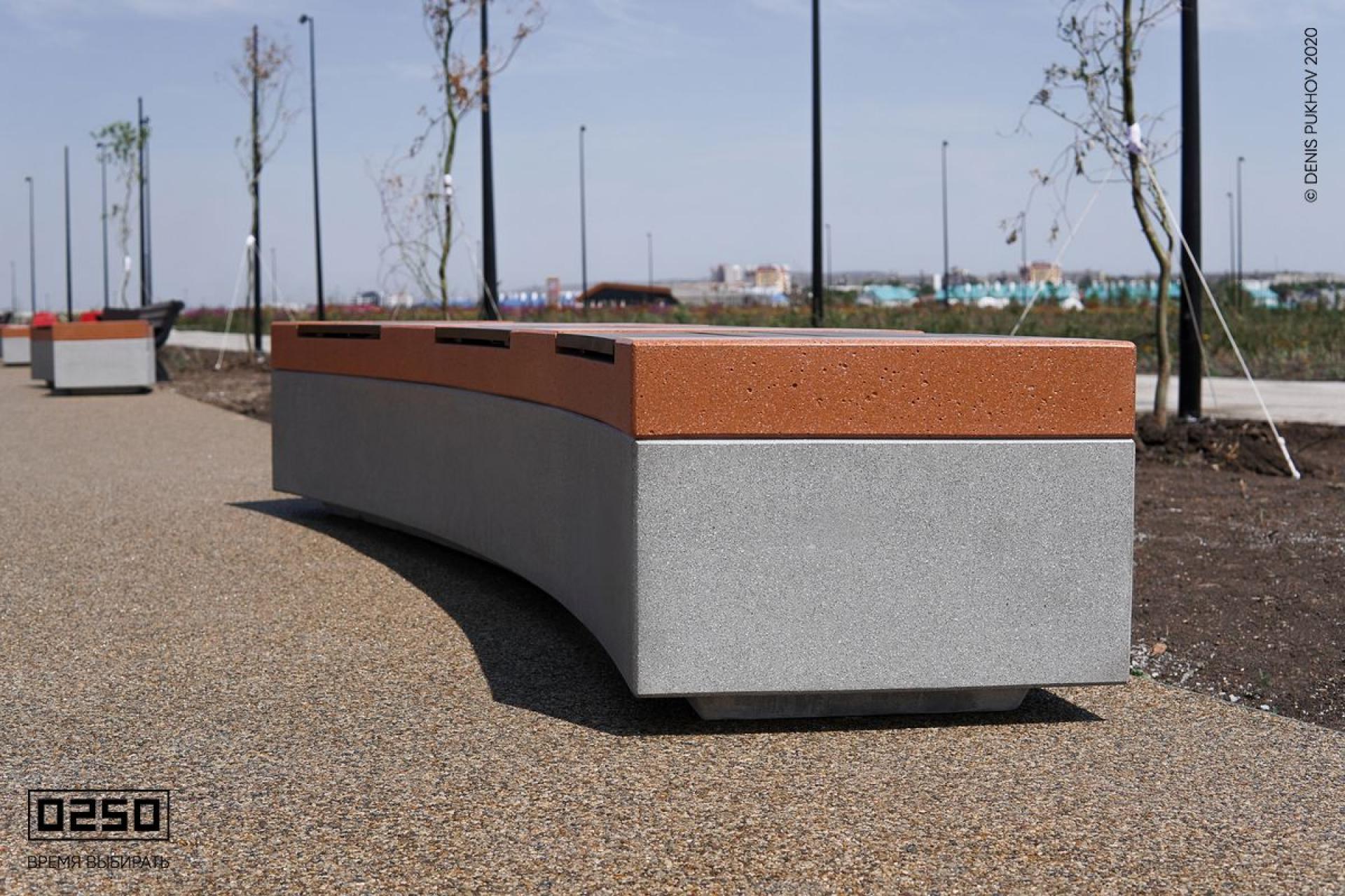 Профиль радиусная бетонная скамейка 30