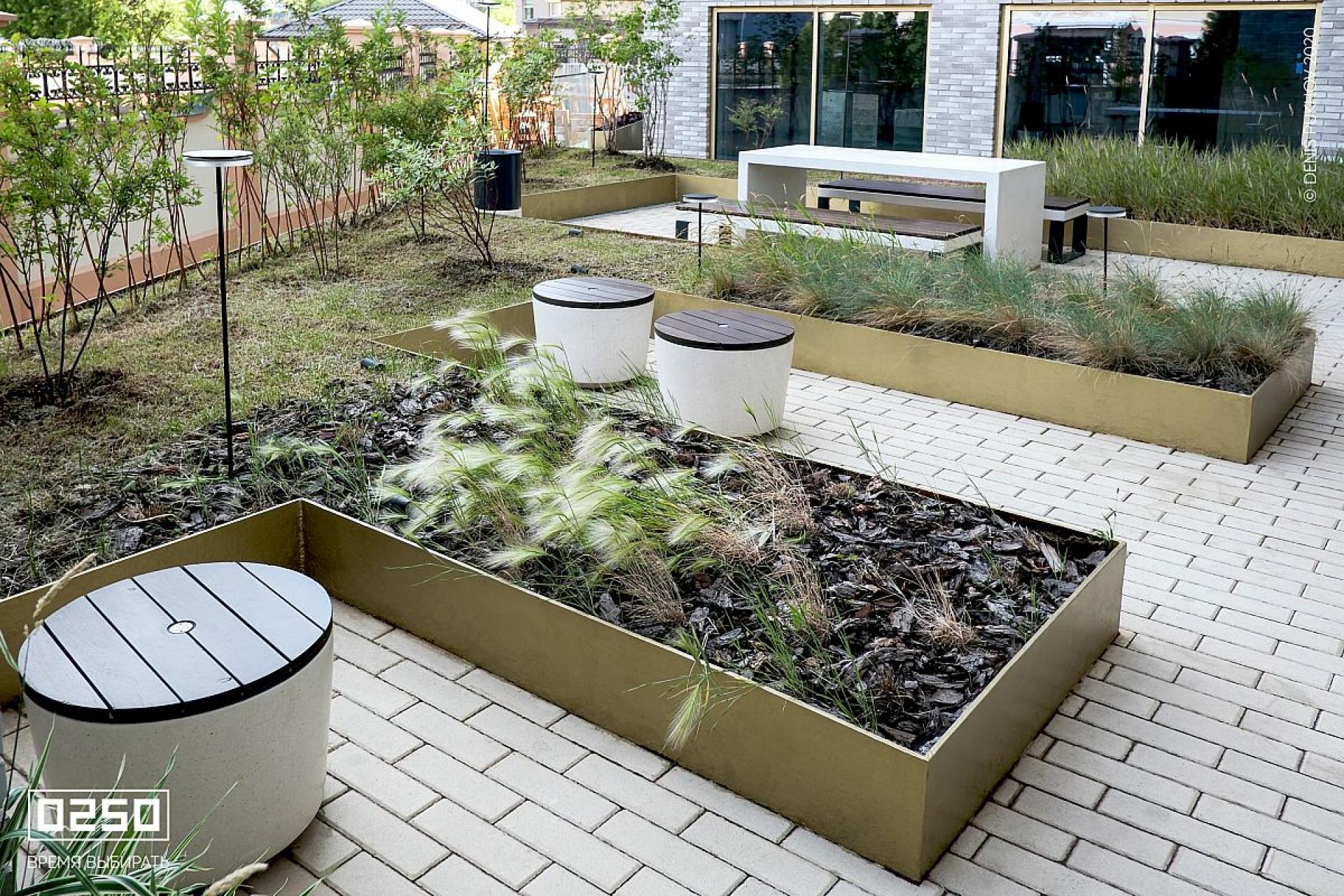 Внутренний двор c МАФ от 0250 ЖК Mitte Москва