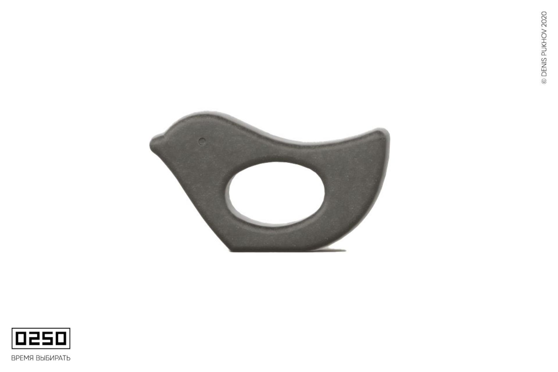 Арт-объект Птица из черного бетона Рендер арт-объекта птица из черного бетона (ультрабетона)