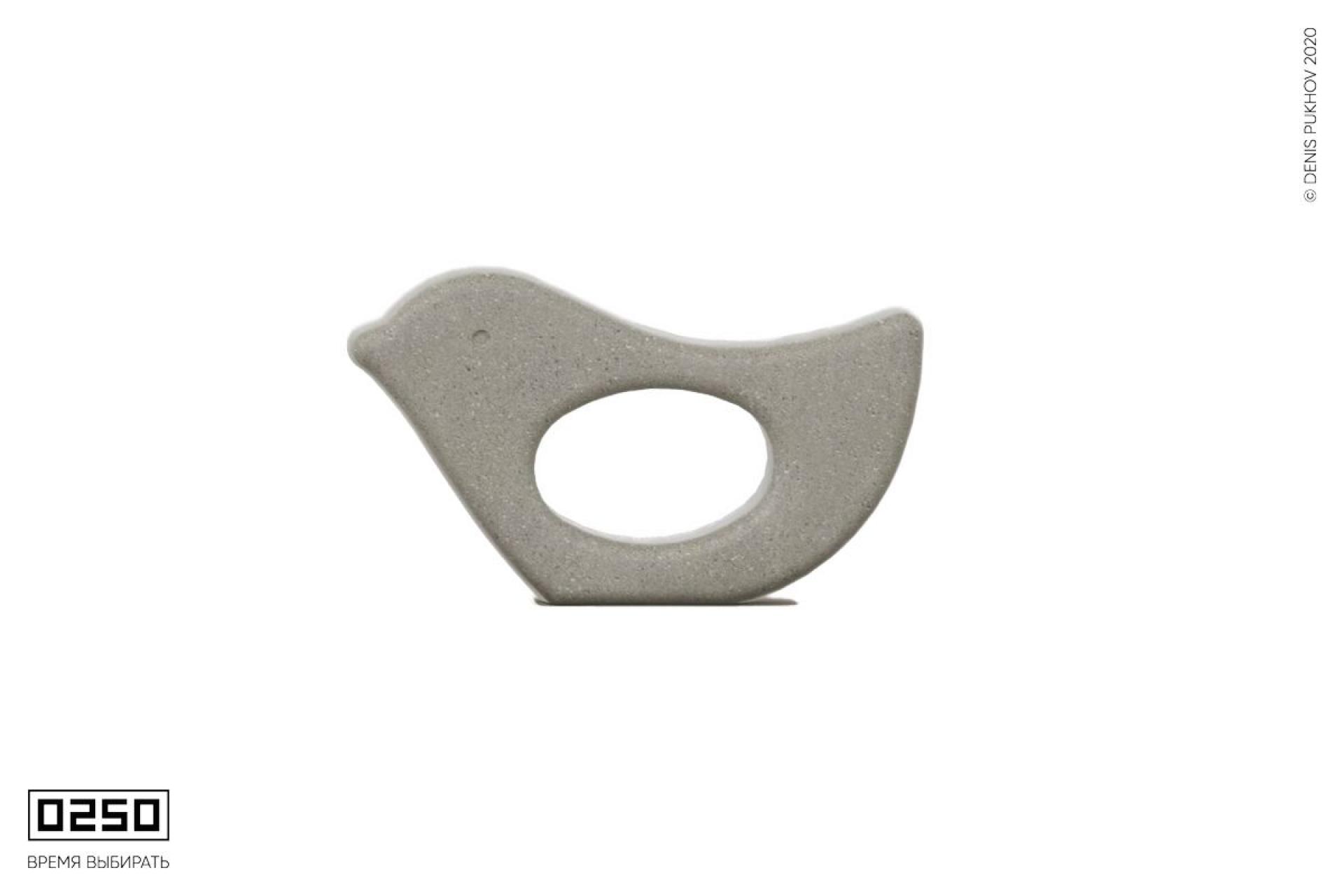 Арт-объект Птица из серого бетона Рендер арт-объекта птица из серого бетона (ультрабетона)