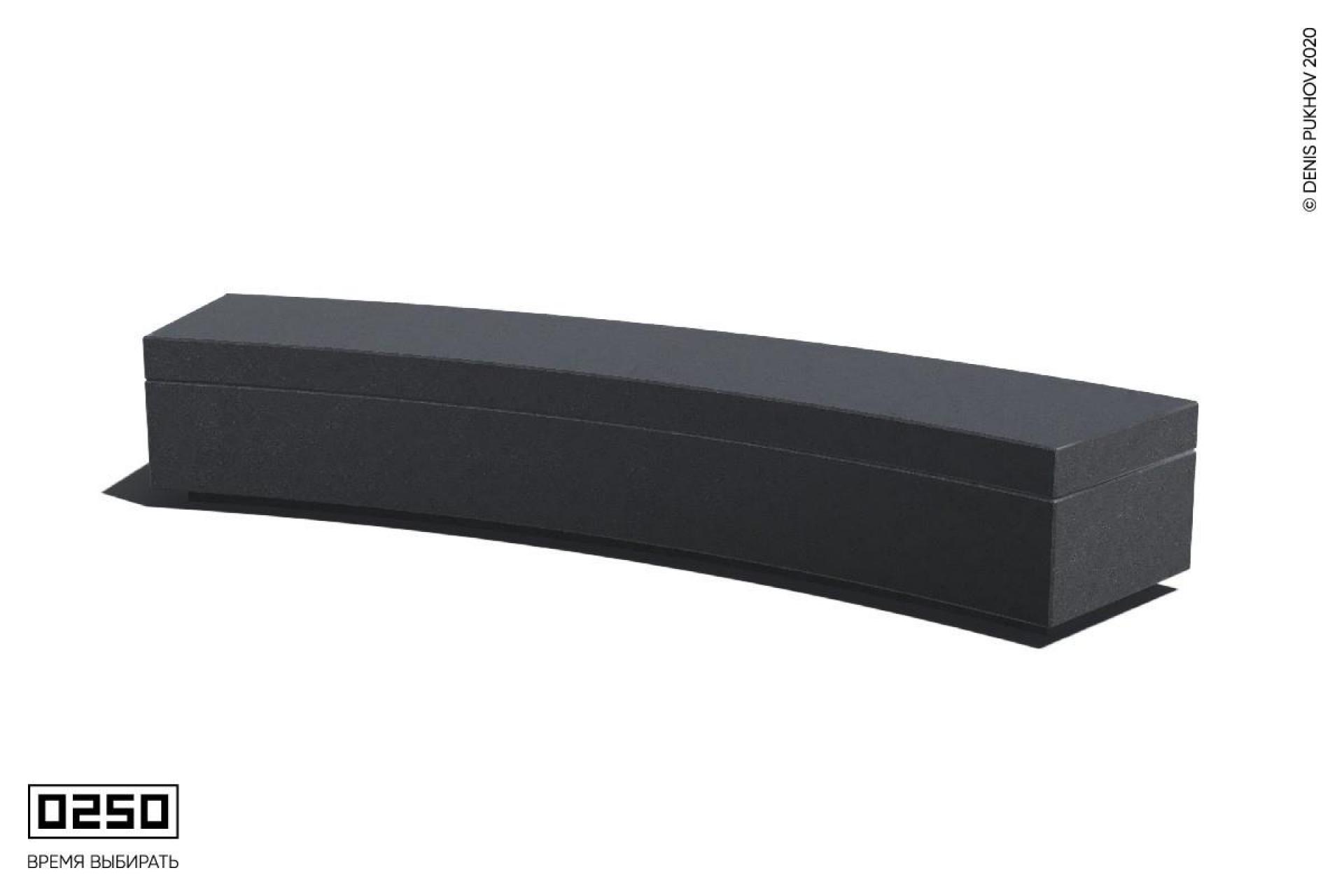 Парковая радиальная скамья 30° на бетонном основании без настила Лунный кратер СРБ10-30.ЛК.НГ3.ЛК