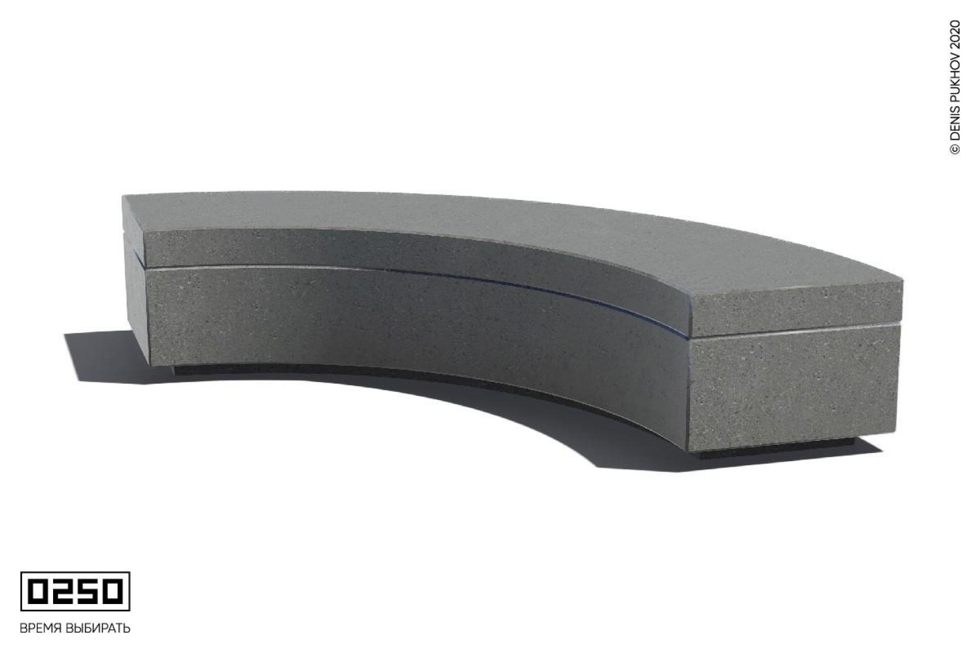 Радиусная скамья 90° на бетонном основании без настила Серый графит СРБ3-90.С.НГ3.С Иллюстрация радиусная скамья 90° на бетонном основании без настила Серый графит СРБ3-90.С.НГ3.С