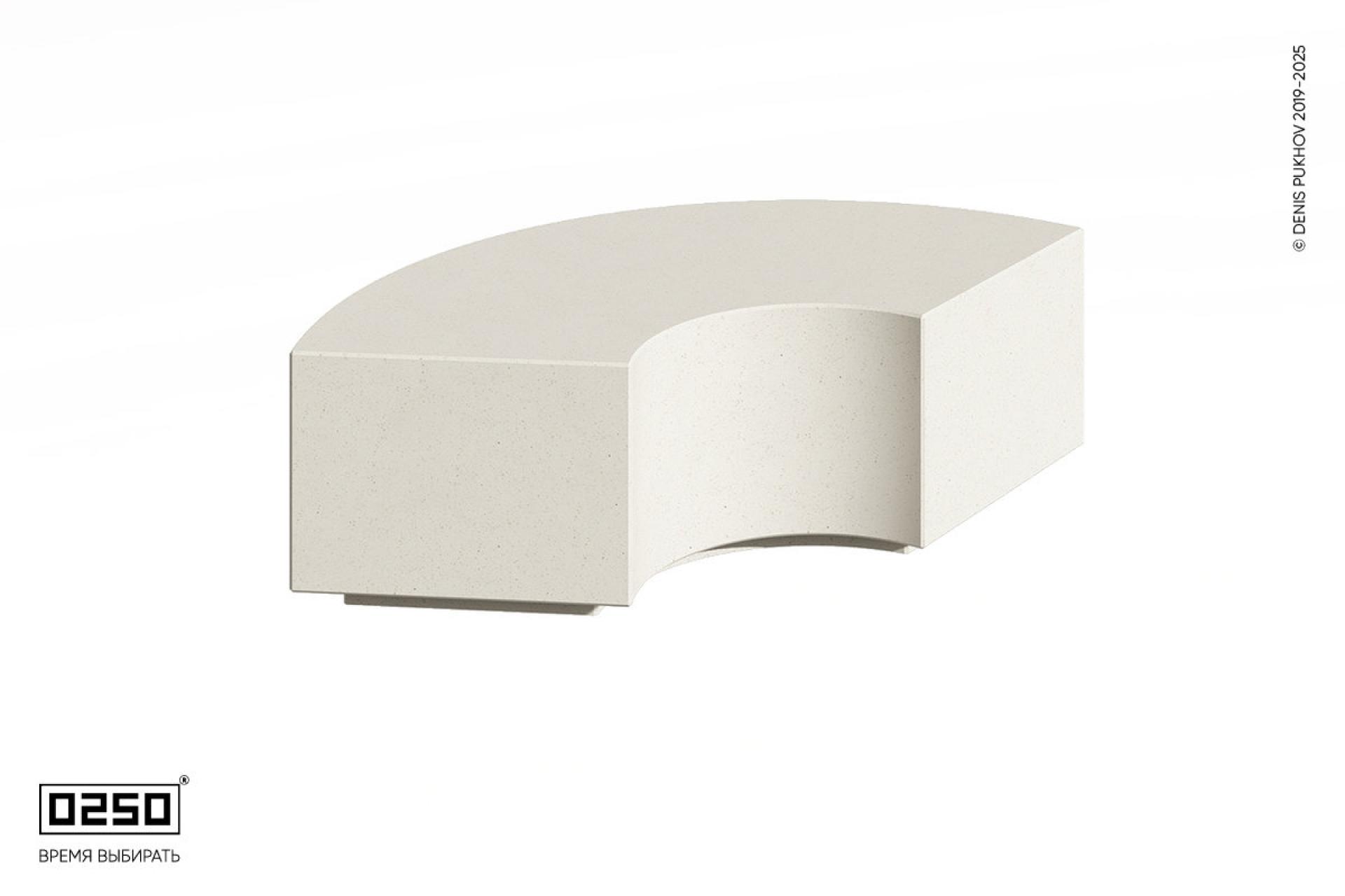 Сегмент угловой из полированного ультрабетона , СУ33