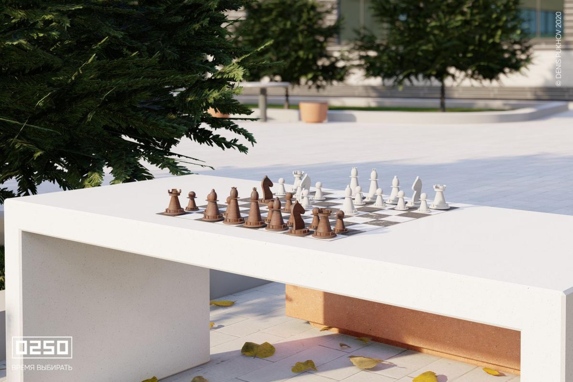 Ближний кадр стола с шахматами 