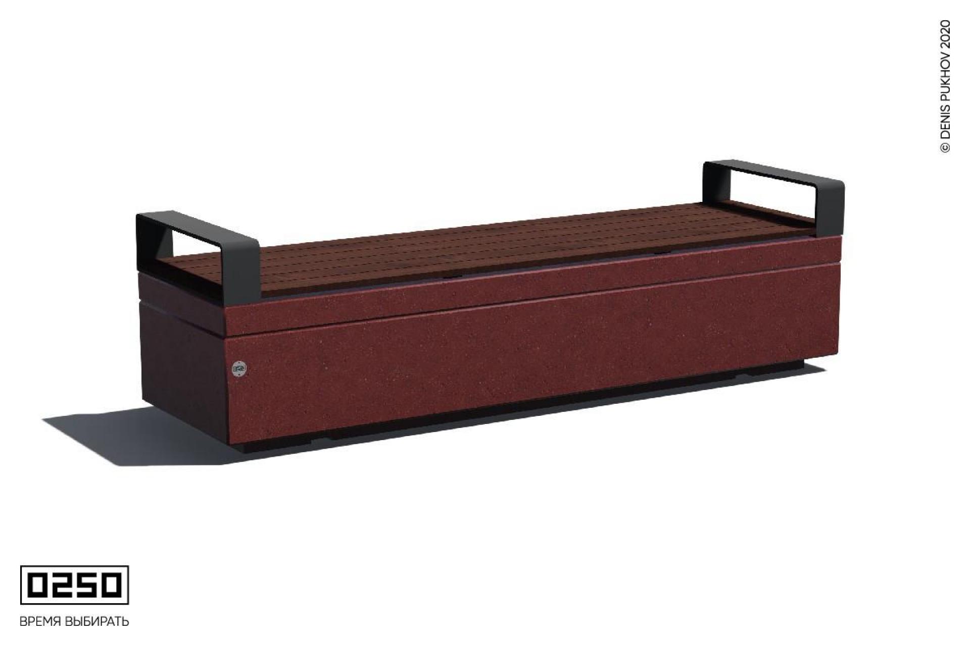 Cкамейка бетонная с подлокотниками Красный марс СМП.КМ.НГ3.КМ.ТБ Cкамейка бетонная с подлокотниками Красный марс СМП.КМ.НГ3.КМ.ТБ