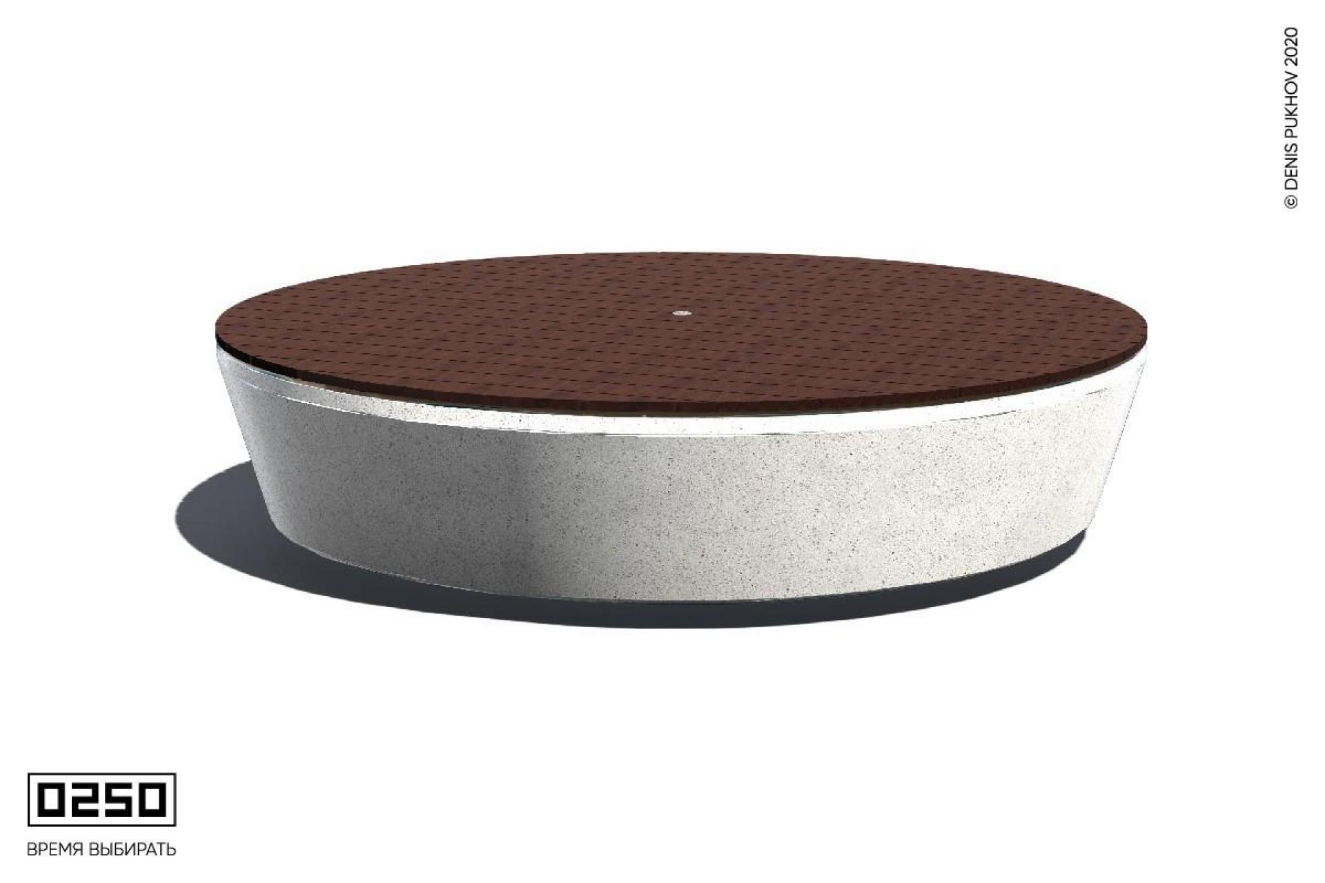 Скамейка шайба большая Белый кварц СШ1890.БК.ТБ