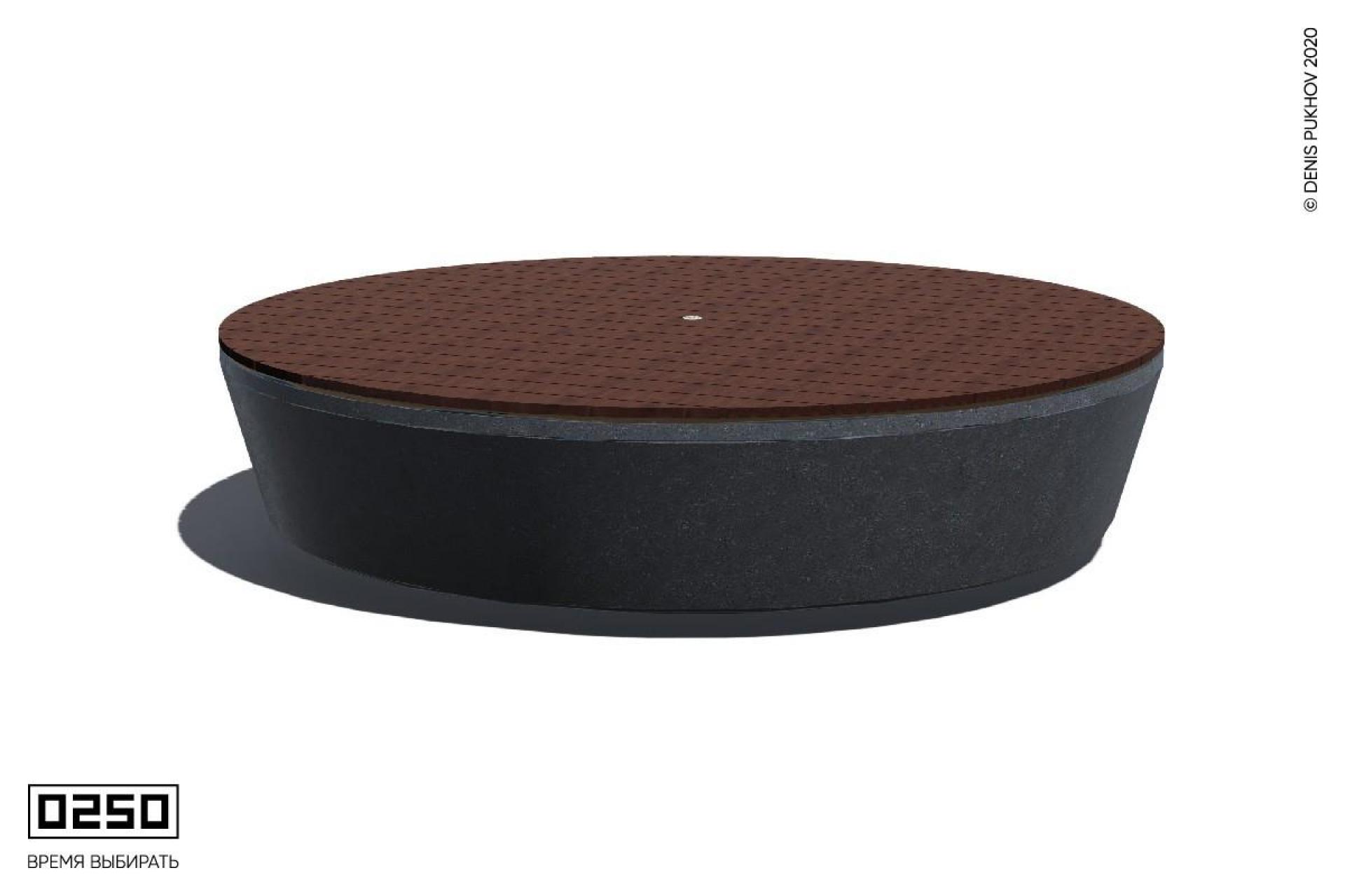 Скамейка шайба большая Лунный кратер СШ1890.ЛК.ТБ