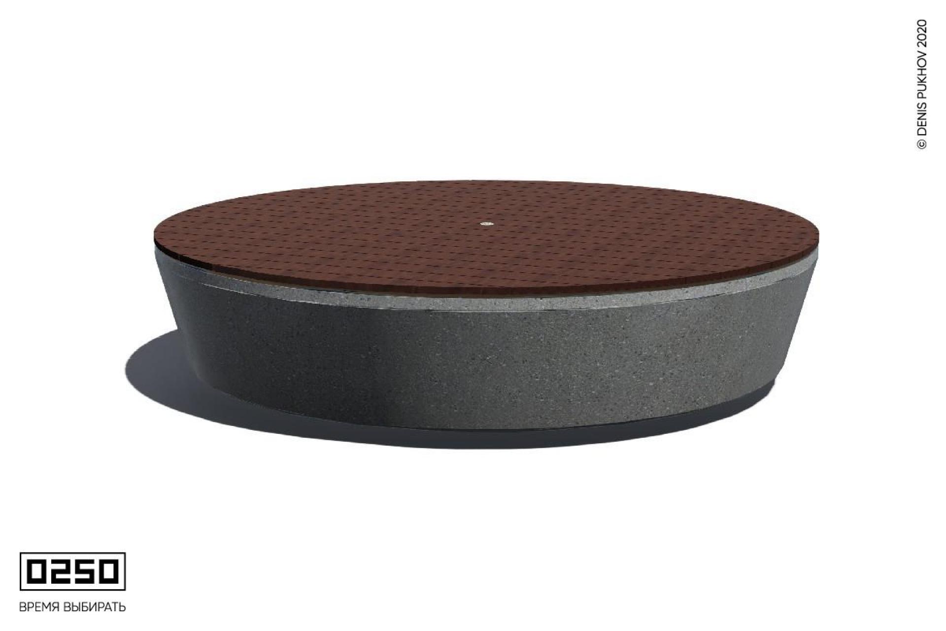 Скамейка шайба большая Серый графит СШ1890.С.ТБ