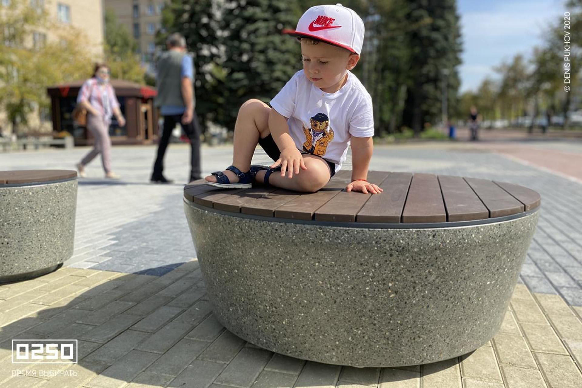 Скамейка шайба средняя серый графит СШ1130.С.ТБ фото Скамейка шайба средняя серый графит СШ1130.С.ТБ