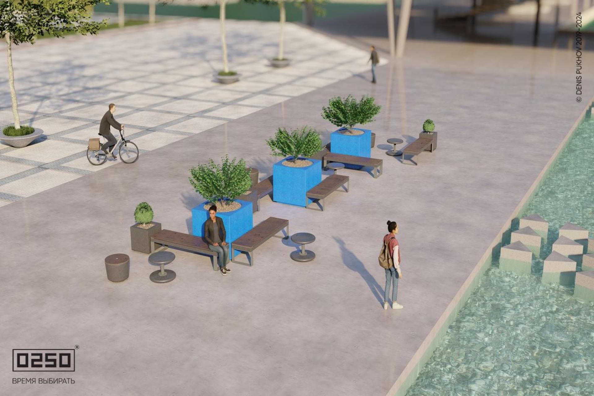 Модульный сквер Акцентный, Акцентный