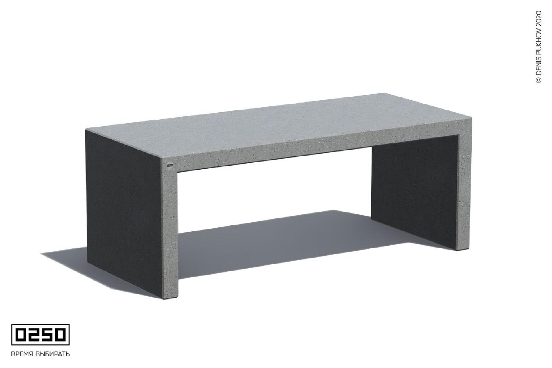 Парковый бетонный стол Серый графит СТО-П.С