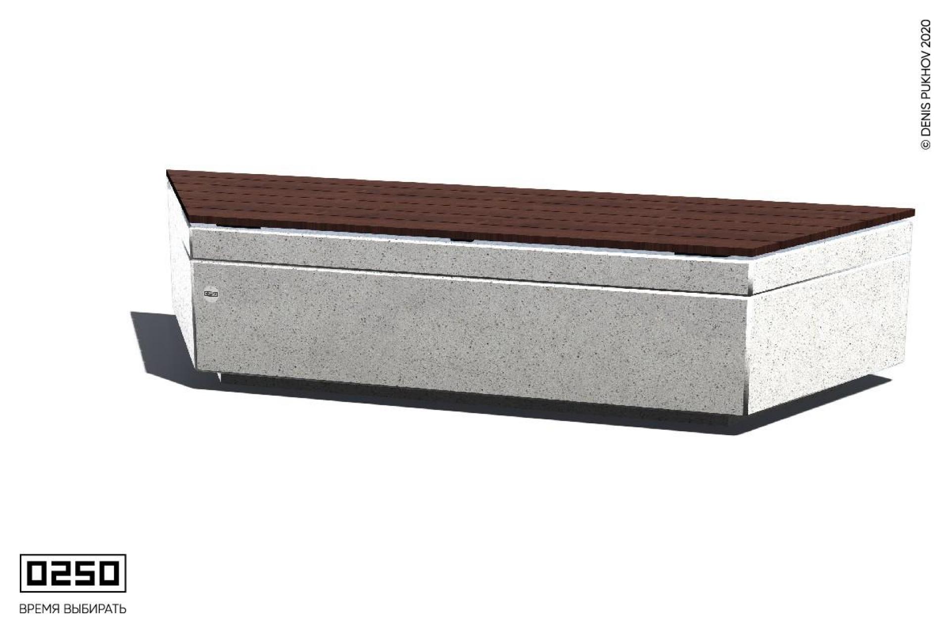 Парковая скамья угловая на бетонном основании в виде равнобедренной трапеции Белый кварц СМР.БК.НГ3.БК.ТБ  Парковая скамья угловая на бетонном основании в виде равнобедренной трапеции Белый кварц СМР.БК.НГ3.БК.ТБ