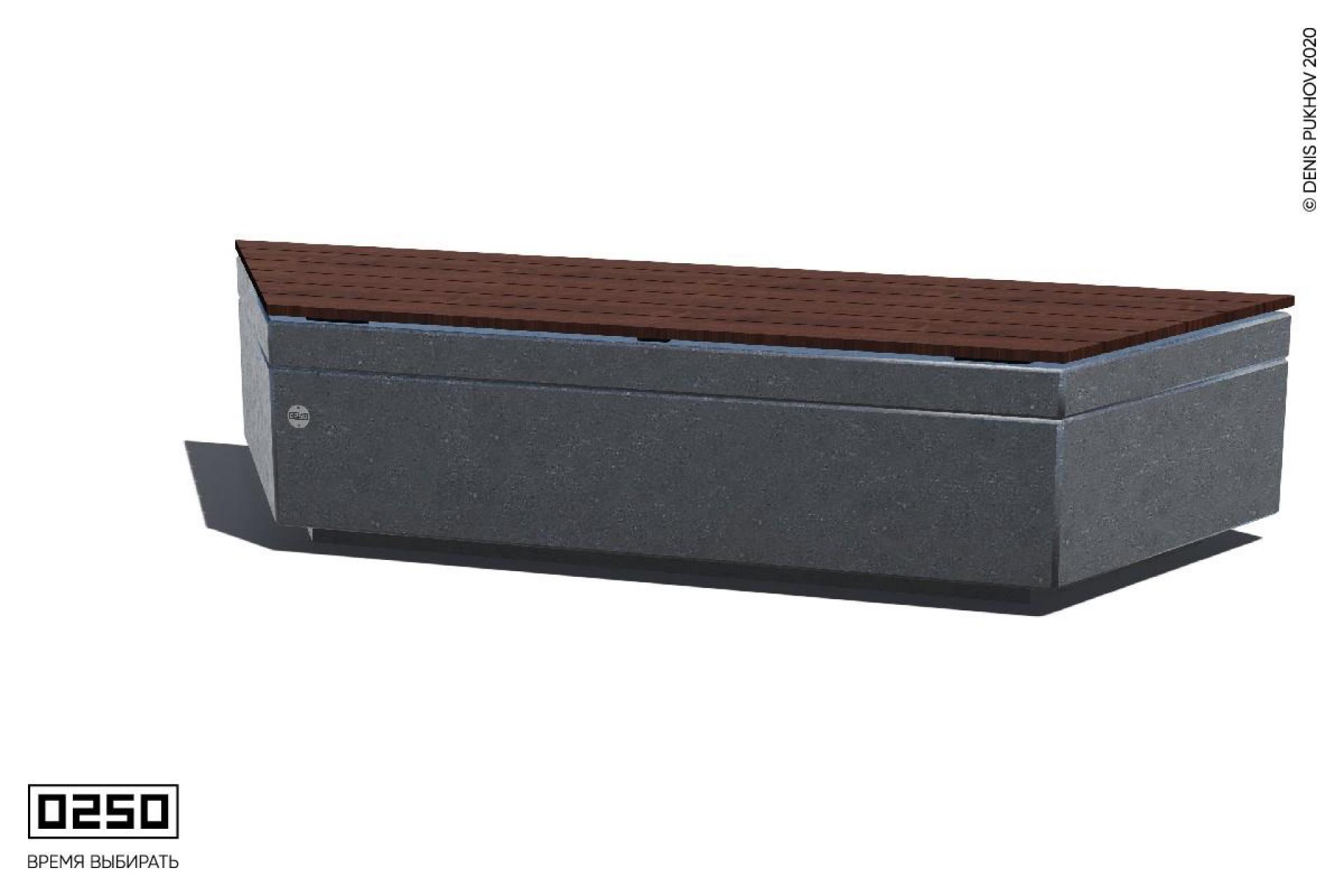 Парковая скамья угловая на бетонном основании в виде равнобедренной трапеции Лунный кратер СМР.ЛК.НГ3.ЛК.ТБ Парковая скамья угловая на бетонном основании в виде равнобедренной трапеции Лунный кратер СМР.ЛК.НГ3.ЛК.ТБ