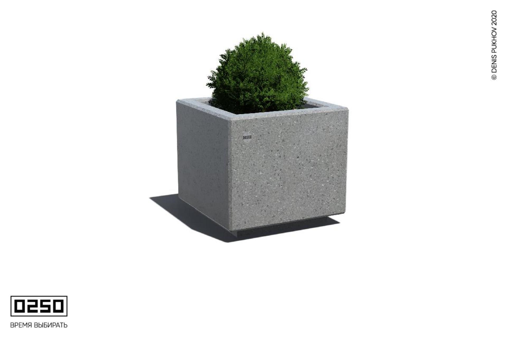 Уличный вазон Кубэ 555 серый графит Уличный вазон Кубэ 555 серый графит