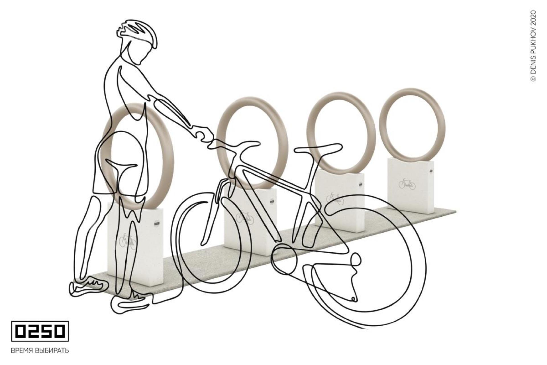 Изображение Велопарковка Велогвард белый кварц ВП.1.БК