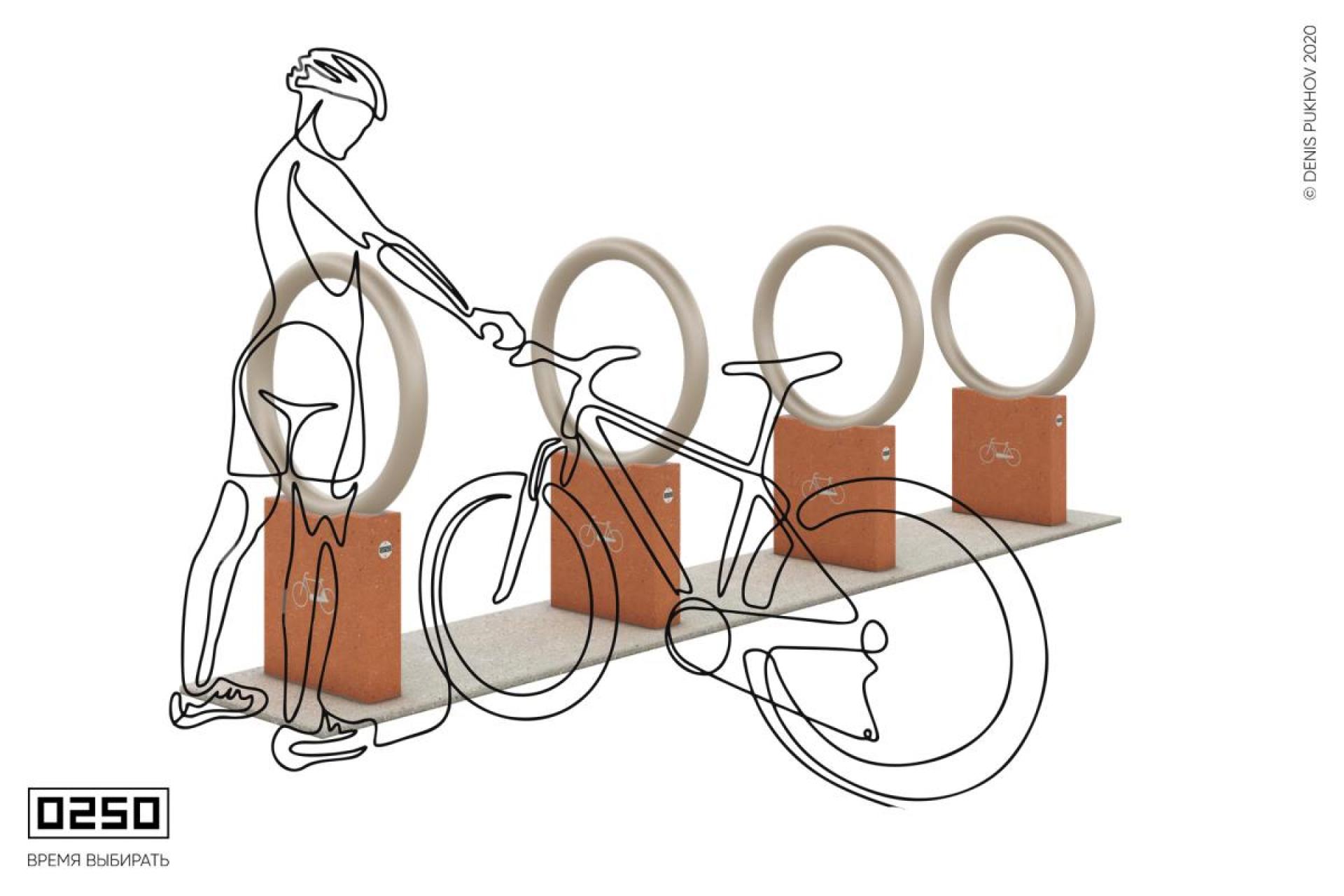 Изображение Велопарковка Велогвард рыжий кортен ВП.1.РК