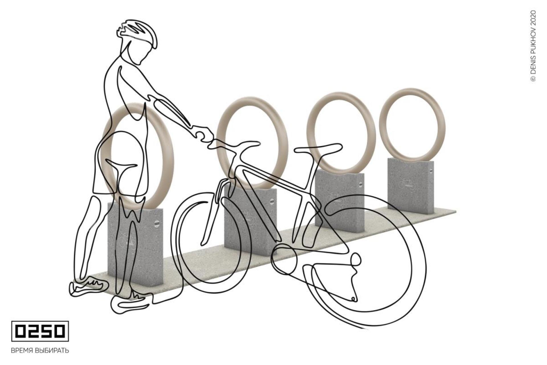 Изображение Велопарковка Велогвард серый графит ВП.1.С