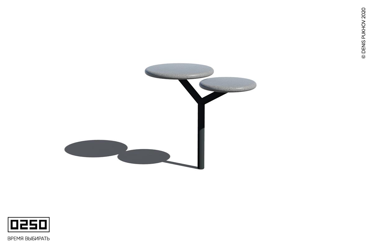 Круглый уличный стол Рондо 21ГСТ серый графит  Р21ГСТ.76.СГ